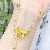 【矿金手作】 蝴蝶结流苏在逃公主项链 精工细作