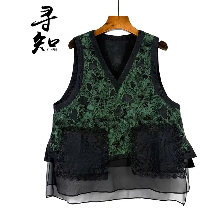 寻知·朱总原创设计XZM144N墨羽织昙马夹