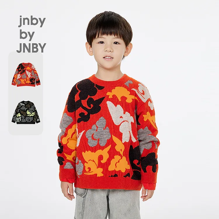 [年服]新款江南布衣童装长袖套头毛衫25春男女童1P1312810