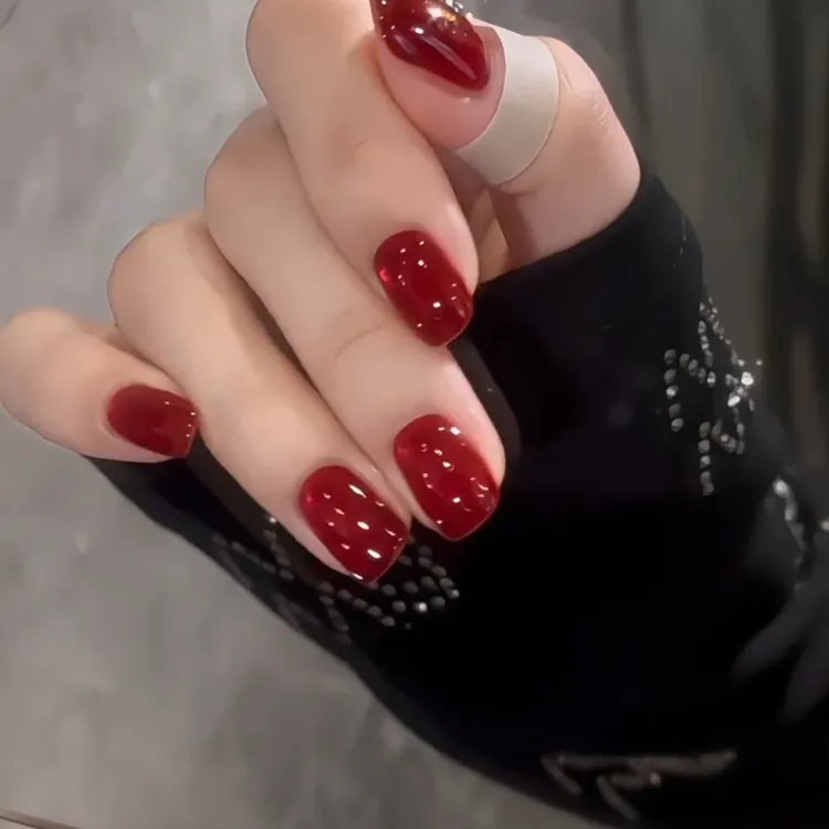 【红宝石玻璃珠】果浆红新年正红猫眼红色秋冬穿戴甲