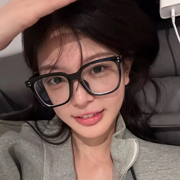 黑框近视眼镜女韩版潮素颜圆脸大脸显瘦平光眼睛框架可配有度数男
