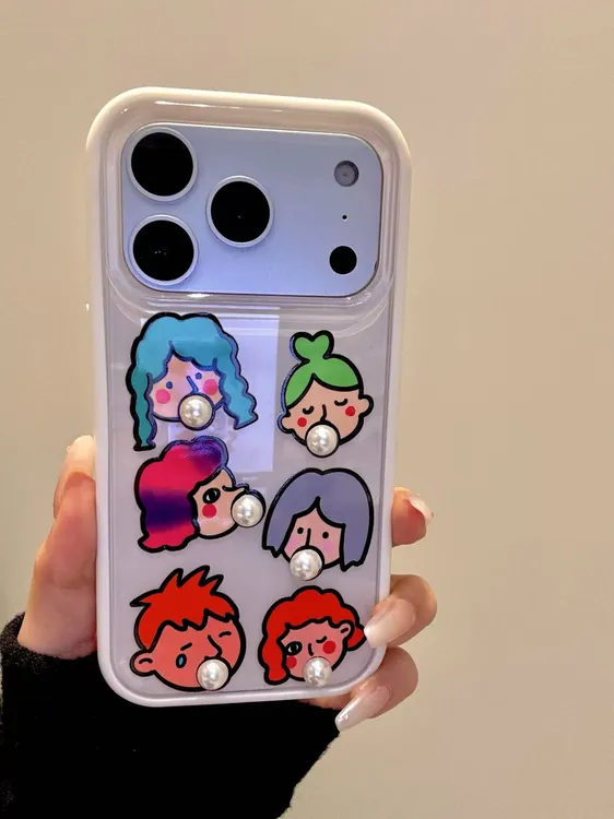 创意搞怪小人脑袋瓜吹泡泡适用iphone17prom苹果16手机保护壳15pr