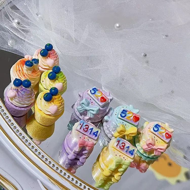 「扎染大手搓玫瑰 」手工DIY饰品奶油胶手机壳发饰冰箱贴树脂花配件