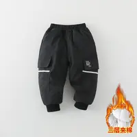 【一条过冬】儿童棉裤冬季新款男童裤子韩版夹棉保暖工装裤AK349