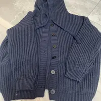 保暖长袖厚款抗污耐脏毛衣灰色女装蓝色黑色连帽