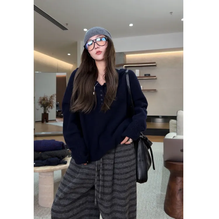 AMAZING IN | 1oo%绵羊毛 |320g连帽针织衫A251202-AI5CDSW409290