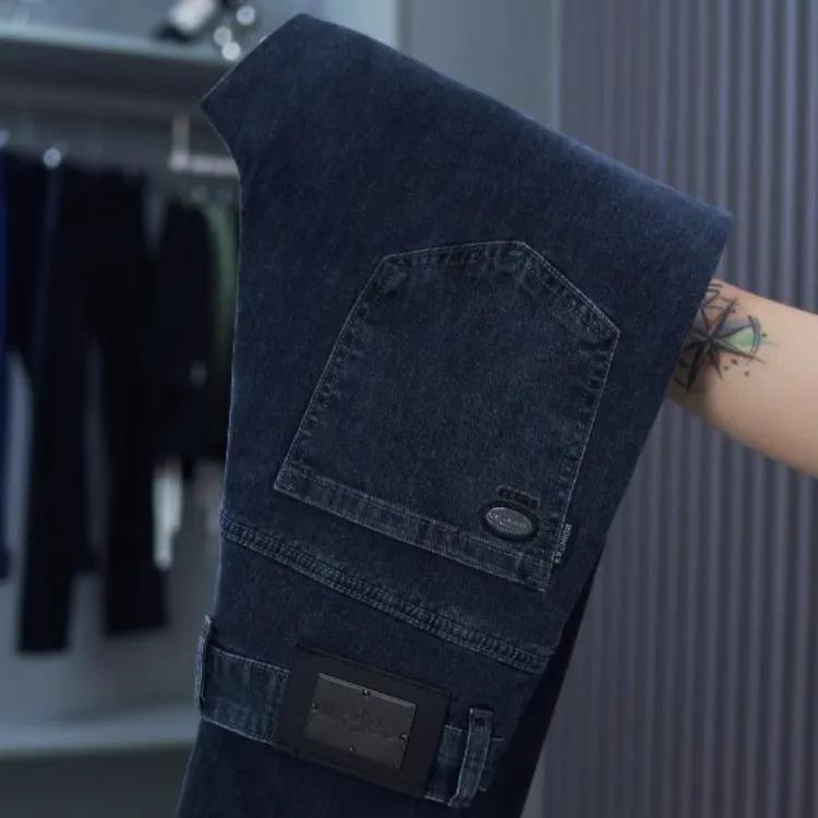 双11好物秋冬爆款高端牛仔裤不掉色轻奢商务简约百搭弹力男士长裤