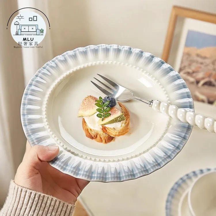 德国WEITELANGMLU法式花边甜品盘水果蛋糕盘早餐盘子高颜值酸奶碗