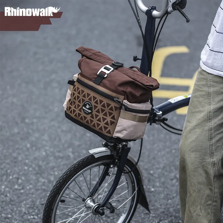 犀牛漫步自行包斜跨包猪鼻快拆车前包小布大行折叠车公路骑行包