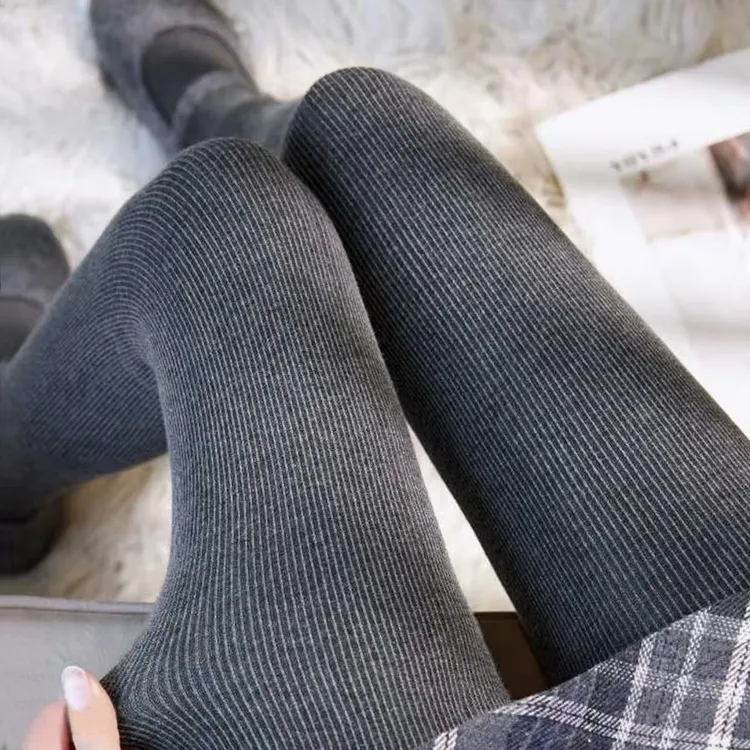 【350克加绒加厚】黑色压力袜微压灰色保暖裤袜子秋冬打底裤加绒