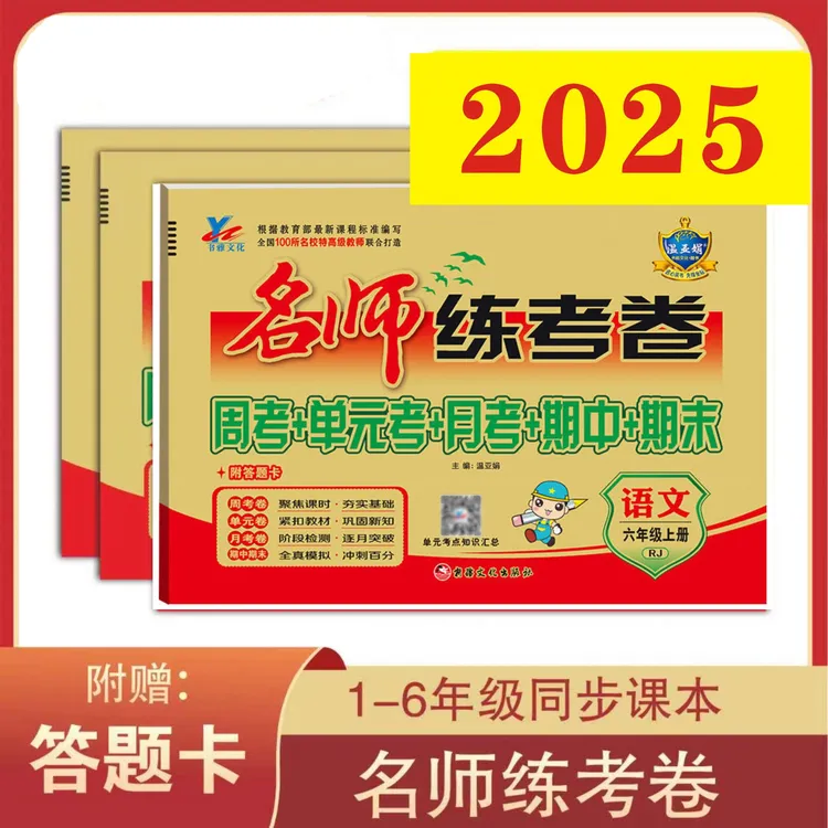名师练考卷温亚娟2025名师练考卷1-6年级语数英上下册多版本适用