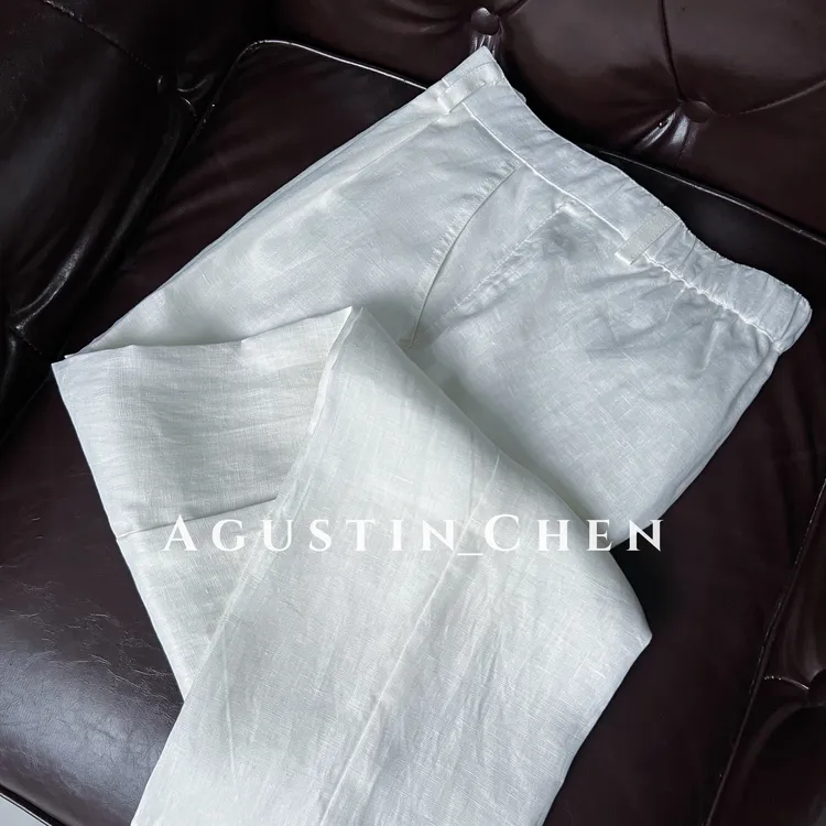 Agustin_Chen 意式那不勒斯长裤【100%亚麻】弹力松紧男士休闲裤