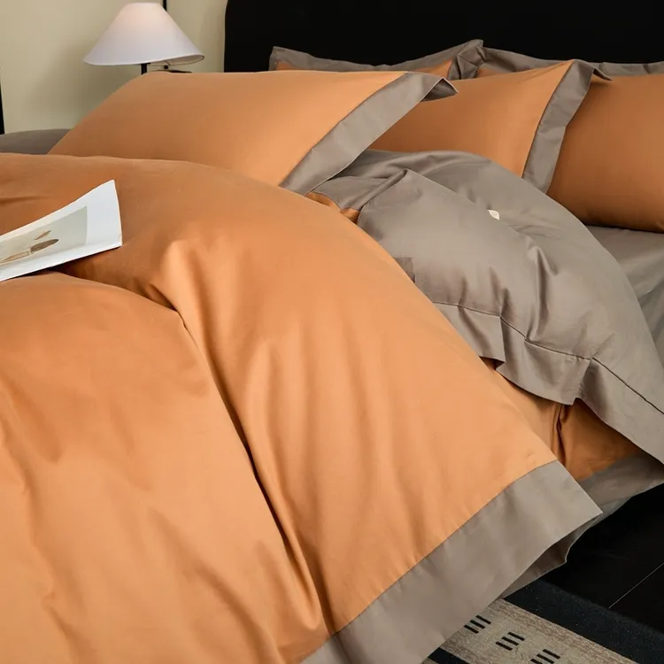 A类60支长绒棉四件套全棉纯棉2025新款磨毛床单简约被套床上用品4