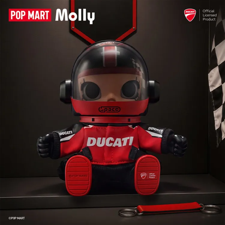 POP MART/泡泡玛特MEGASPACEMOLLY现货杜卡迪搪胶挂件正版新