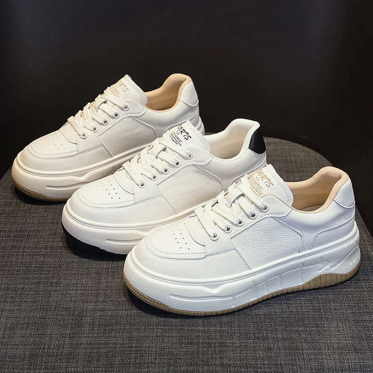 温中女2024春季新款百搭爆款松糕厚底休闲板鞋春秋单鞋足美、欣