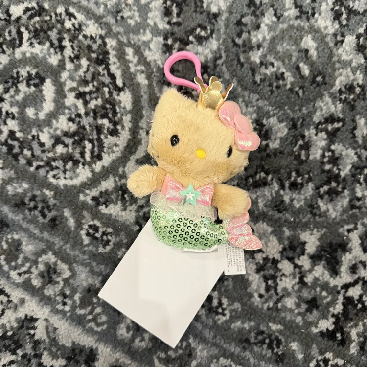 【洛杉矶限定】Hello Kitty 黑皮美人鱼Kitty钥匙扣玩偶