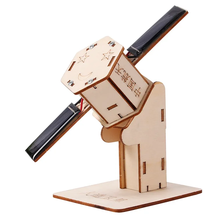 科技小制作儿童手工diy拼装学生科教材料科学实验太阳能卫星模型