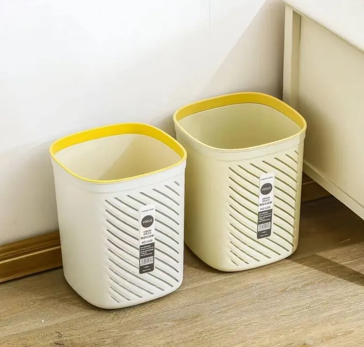 【13升装】方形垃圾桶卫生间办公室压圈客厅厕所卧室家用厨房纸篓