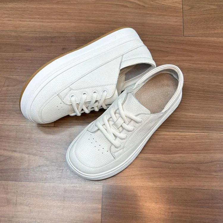头层牛皮软底小白鞋四季款休闲时尚运动平底新潮百搭真皮韩版板鞋