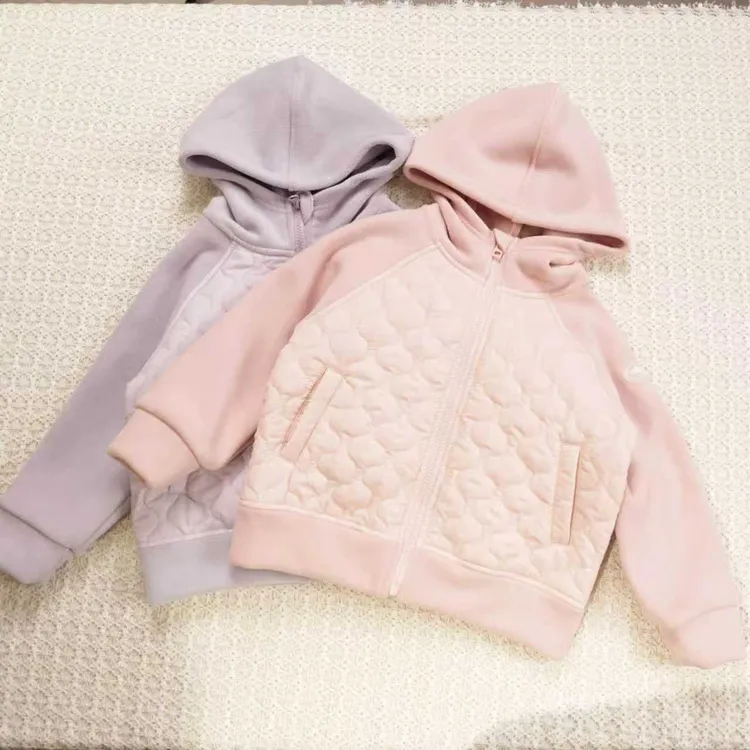 【云朵小葵】女童秋季新款袖边小标休闲连帽外套256002