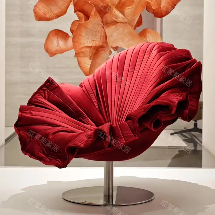 溯源【Bloom Chair花瓣休闲椅 .】北欧躺椅创意沙发椅休闲椅花瓣