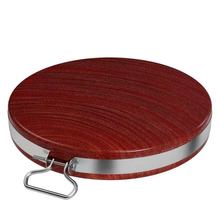 正宗红铁木砧板实木圆木加厚案板厨房切菜板家用商用刀板耐剁菜板