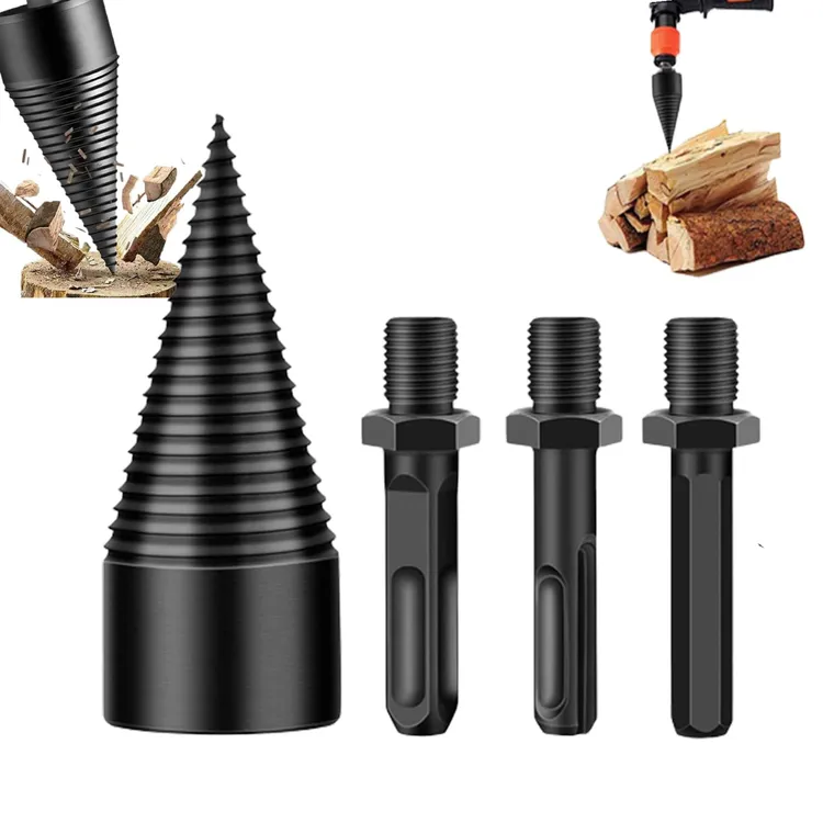 劈柴神器家用电锤电钻冲击钻农村劈材分裂锥劈柴钻头劈柴器商品图