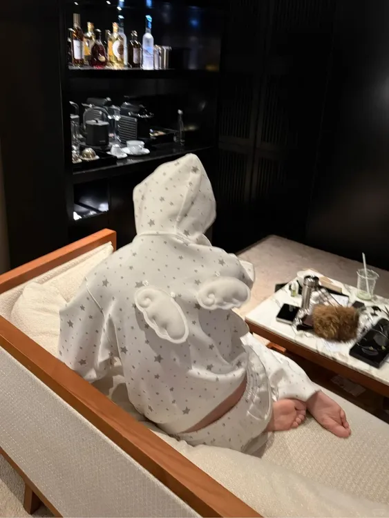 甜酷风天使翅膀星星连帽卫衣睡衣女秋冬可外穿休闲慵懒套装家居服