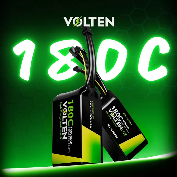 VOLTEN泽芯6S 180C无人机电池FPV航模穿越机高倍率竞速花飞120C