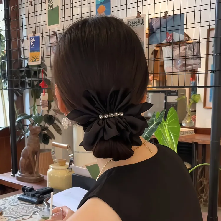 轻奢韩式氛围时尚百搭香蕉夹蝴蝶结简约抓夹气质优雅发夹发饰头饰