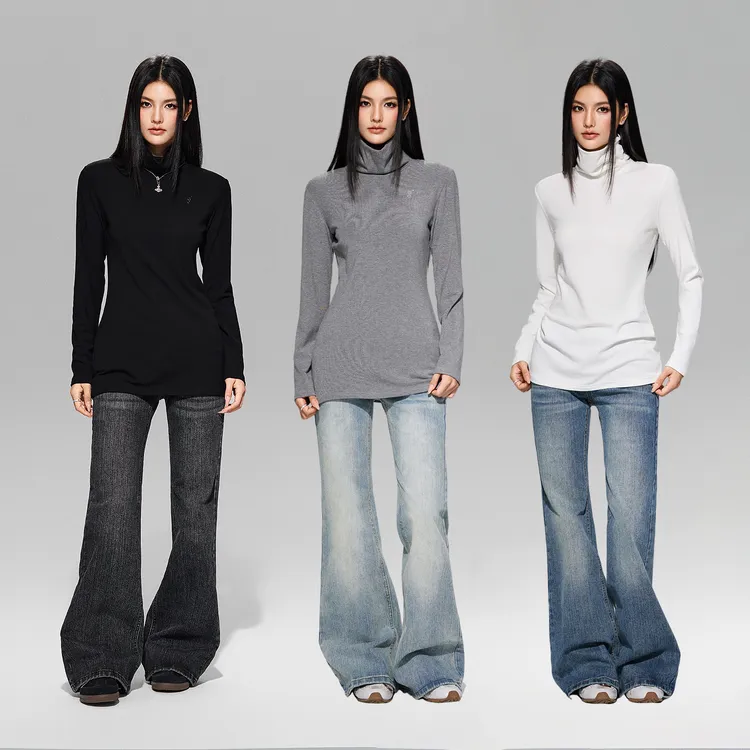 【Achock官方店】南区菲奥娜简约纯色高领保暖打底衫冬季新款T恤