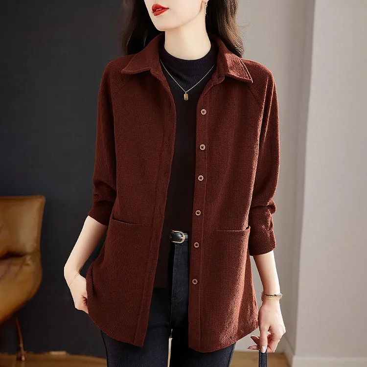 大码衬衫女长袖2025秋冬季新款宽松高级衬衣今年流行外套洋气上衣