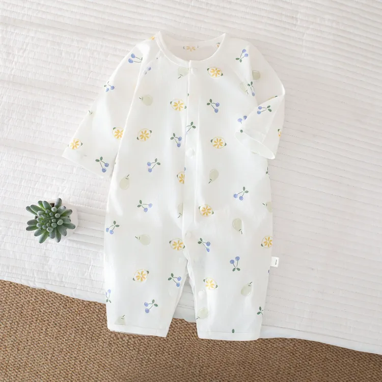 【100%纯棉 婴儿秋季衣服】婴幼儿早秋衣服连体衣长袖宝宝秋季衣服