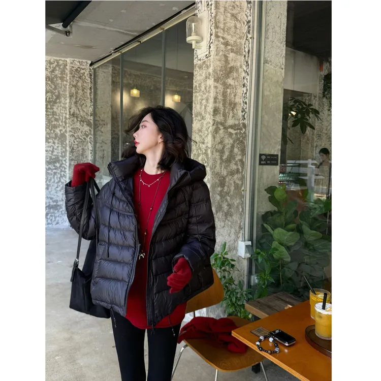 『GTYU』LU家同款 90%白鹅绒  修身显瘦排骨羽绒服 蓬松鹅绒服 6046