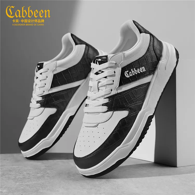 Cabbeen/卡宾板鞋男2025新款男鞋秋季高级潮流增高鞋子休闲鞋
