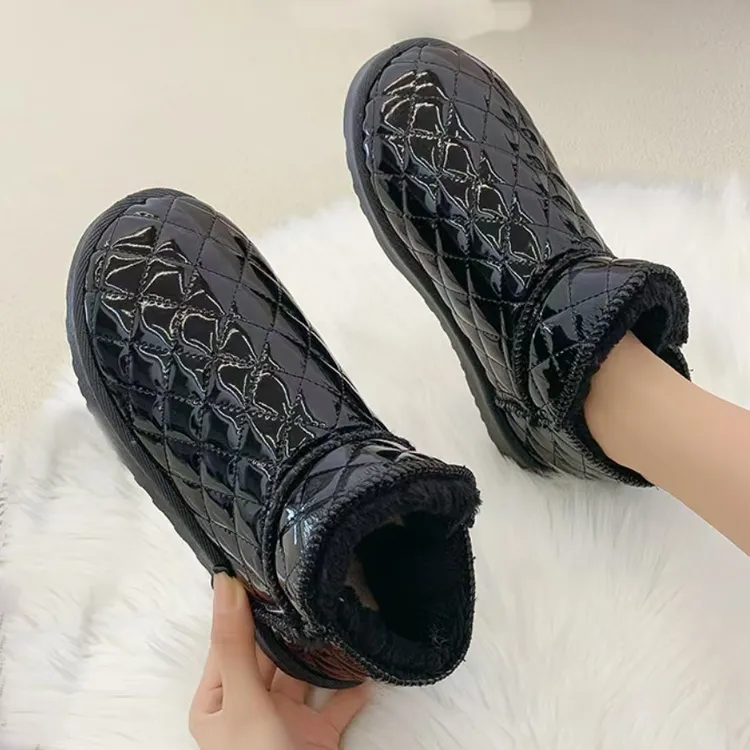 东北升级加绒加厚保暖防滑雪地靴雪地棉 厚底软底