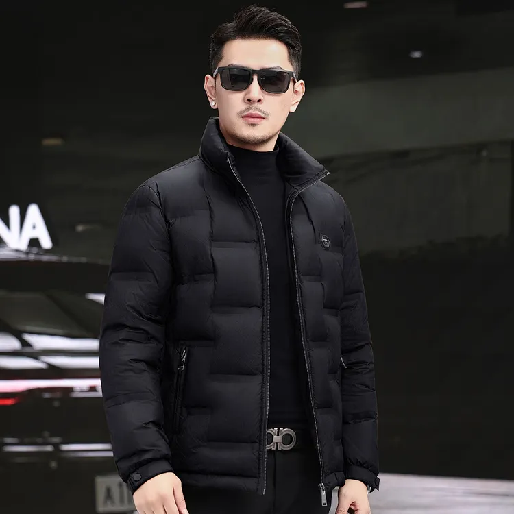 高级立领羽绒服中年男士时尚男装休闲短款保暖外套冬季新款商务装