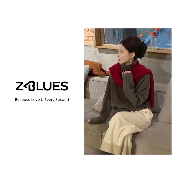 Z.blues【漫冬谧语】秋冬纯羊绒针织衫高领毛衣YZYC3931