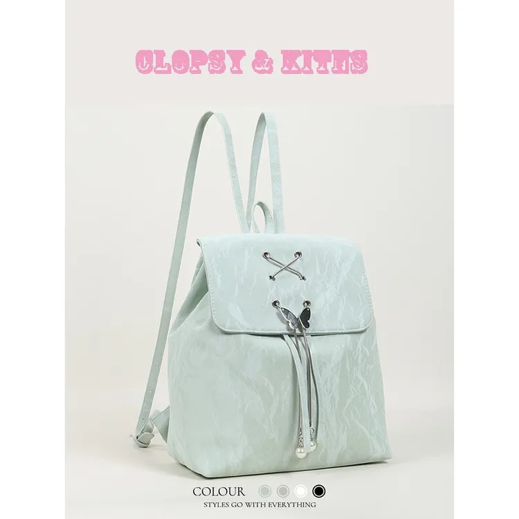 clopsy&kitns韩国休闲双肩包包女式2025新款大容量通勤书包出游旅