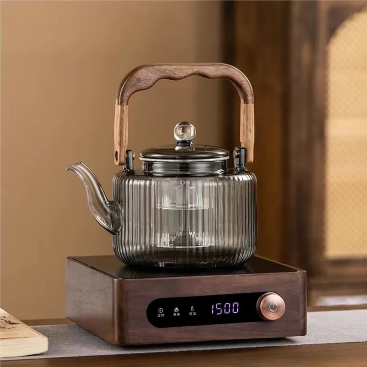 智能新款防爆高硼硅玻璃蒸煮一体茶壶电陶炉喷淋式煮茶器养生茶具