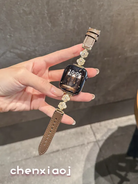 山茶花表带适用于iwatchs11手表applewatch s10苹果手表夏秋s9se