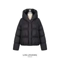 LISI.ZHANG--【连帽羽绒服】短款软糯经典休闲纯色羽绒服外套