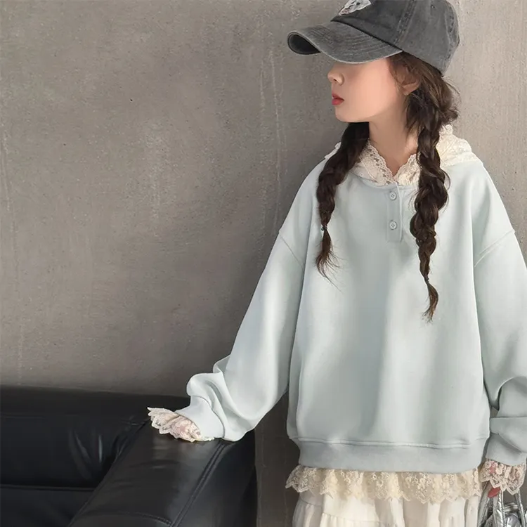 女童卫衣春秋款6-12岁潮款洋气儿童连帽上衣春装小女孩时髦衣服潮