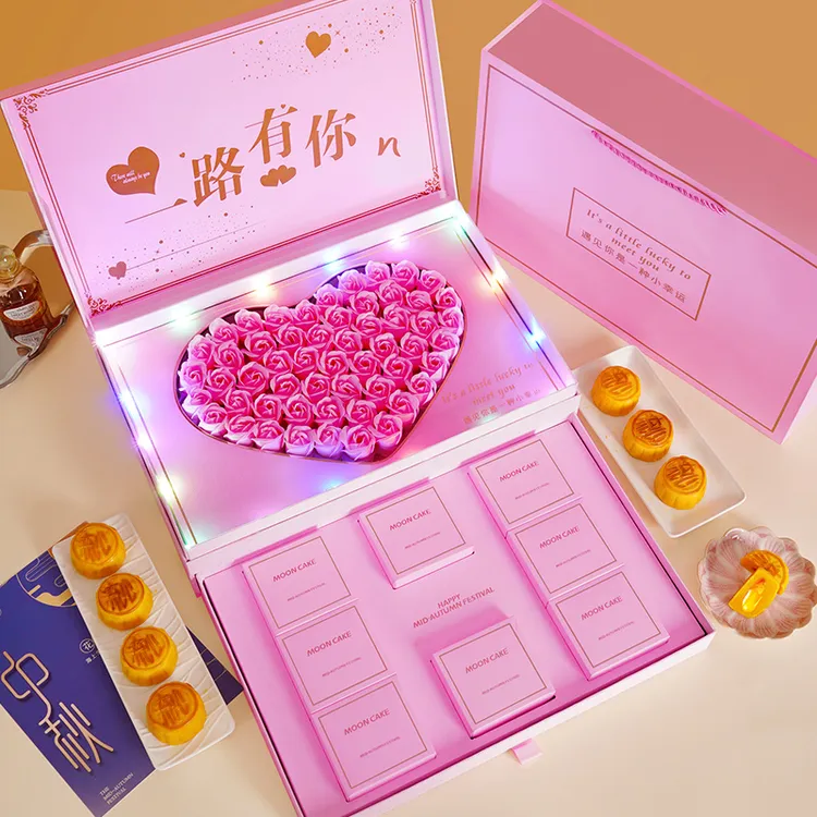 【AKMZ】中秋节月饼礼盒装送女友老婆朋友表白礼物奶黄流心月饼礼品