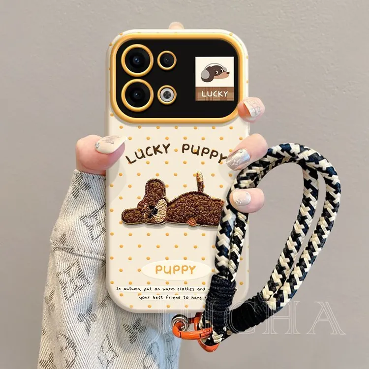 适用幸运刺绣狗oppofindx9手机壳防摔设计感OPPOfindx9pro情侣款