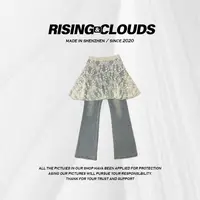 【小法】深圳南油欧若风时尚蕾丝拼接牛仔裤030092GT