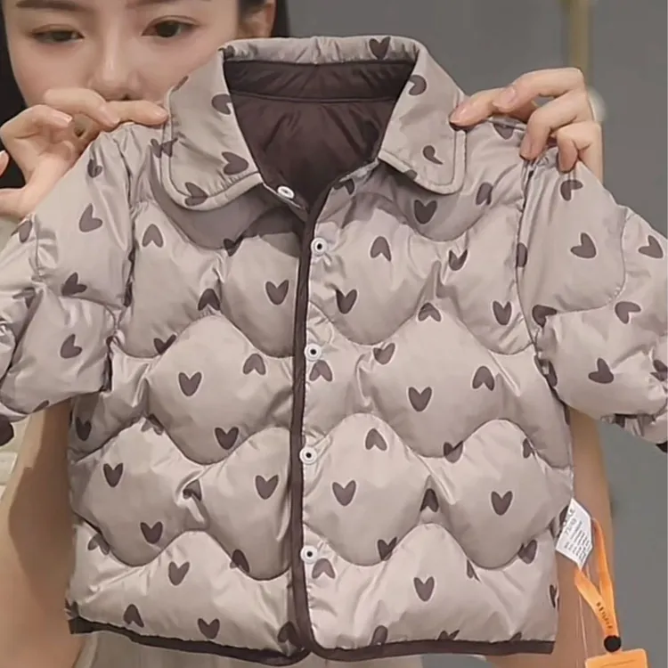 【三防双面穿衬衫羽绒 】婴儿衣服宝宝羽绒秋冬白鸭绒轻薄J21 AM