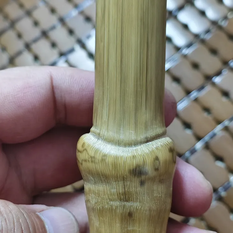 实心玉竹手把件飞碟造型变色文玩竹子手工制品