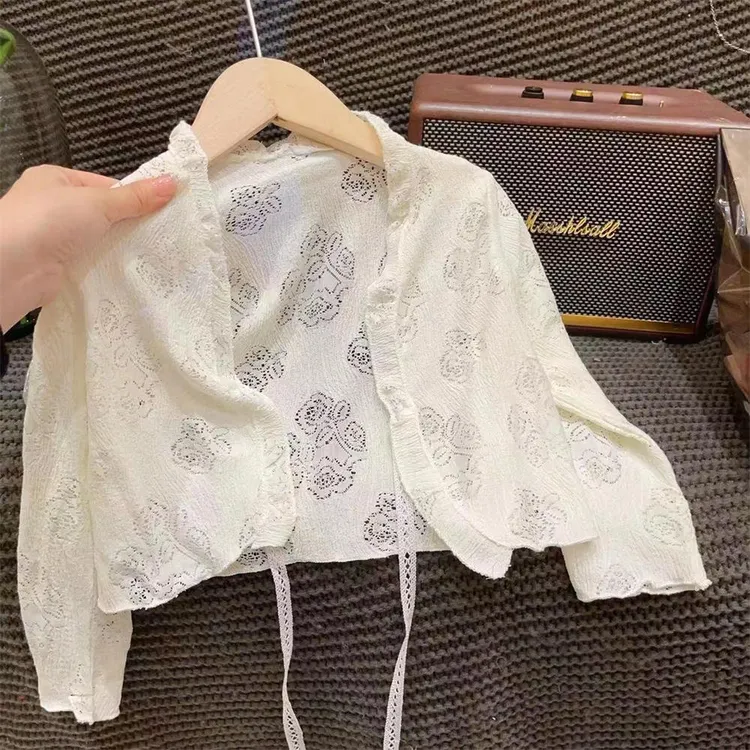 女童披肩开衫夏季新款公主风洋气外搭薄款罩衫上衣0099A068
