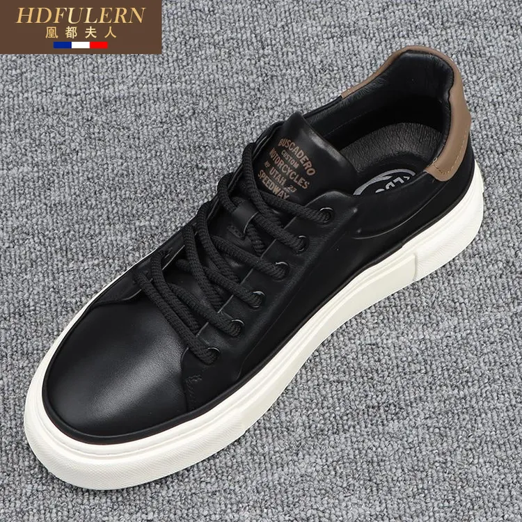 欧洲站干净感痞帅男鞋男鞋春季2025新款潮流系带休闲鞋舒适百搭厚